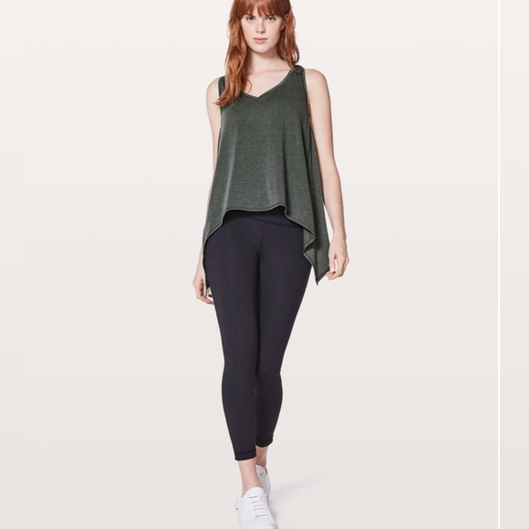 lululemon athletica Tops - Lululemon Watch Me Flip Tank-Heathered Black